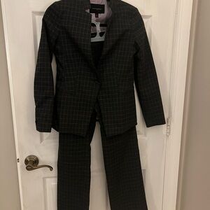 Banana Republic Black Checkered Women's Suit